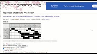 Nonogram - Glasses