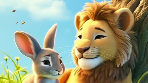 The Rabbit and the Lion Cub #shorts