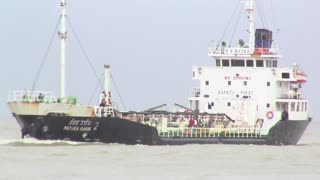 Oil tanker (Patara Varin) sailing at Songkhla Port