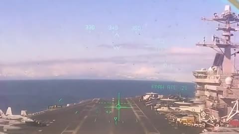Have you ever seen an aircraft carrier from a fighter's perspective?