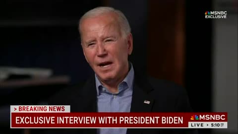Biden Snaps At MSNBC Reporter On Israel And Has New, Ugly Supreme Court Remarks