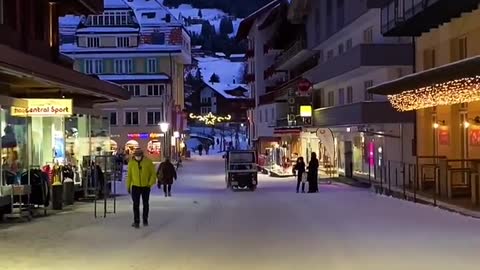 Alps at night