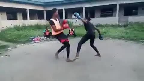 Girl beats boy in boxing competition what a shame
