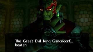 Ganondorf's Defeat in Zelda Ocarina of Time
