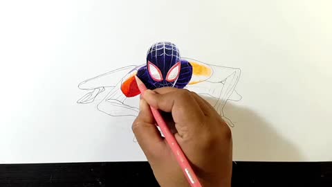 Drawing Spiderman 3D Colour Art