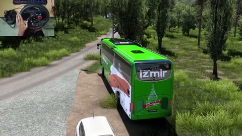 Smooth Bus Driving through Extreme narrow roads of indonesia _ _ets2 _ Logitech G29 (1080P_60FPS)