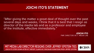MIT Media Lab Director RESIGNS Over Ties To Jeffrey Epstein [VIDEO]