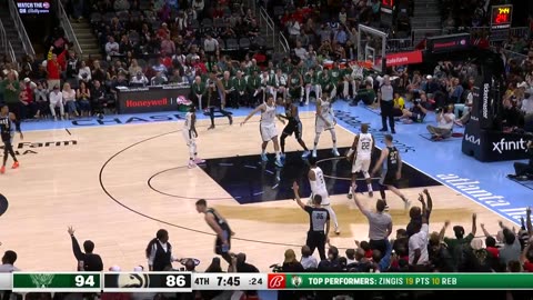 Bogdanovic Triple Stuns Bucks! Lead Cut to 5 Entering 4th (Hawks vs. Bucks)