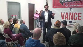 Ohio Senate candidate JD Vance participates in an RNC Get Out the Vote rally with RNC Chair Ronna McDaniel
