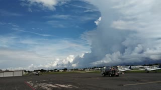 Passing front and cloud formation