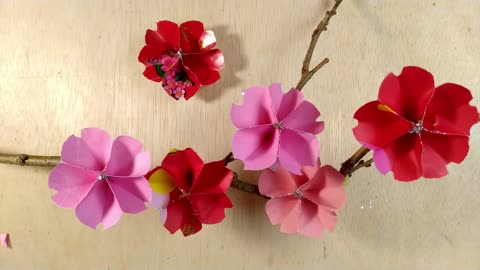 Chinese New Year Decoration Ideas | CNY 2022 | CNY DIY | Red Packet Flower | Origami Cherry Blossom
