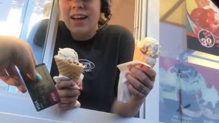 Telling a Hilarious Joke While Getting Drive Thru Ice Cream