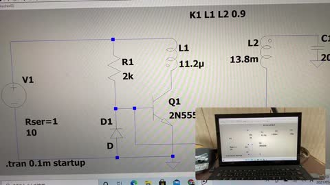 2021.5.19 空芯昇圧コイルのLTSpiceシミュレーション2