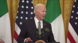 Biden ppens his St. Patrick’s Day remarks by slurring hard as he reads from teleprompter