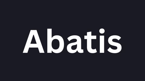 How to Pronounce "Abatis"