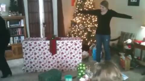 You won't believe how this woman reacts to this family Christmas surprise!