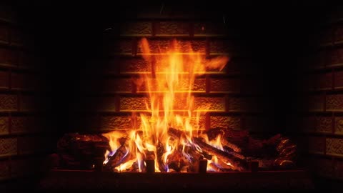 Relaxing Fireplace & Instrumental Christmas Music & Crackling Fire Sounds 🔥