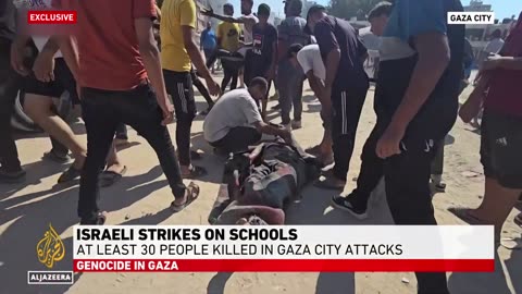 Children among those killed after Israel bombs two schools in Gaza
