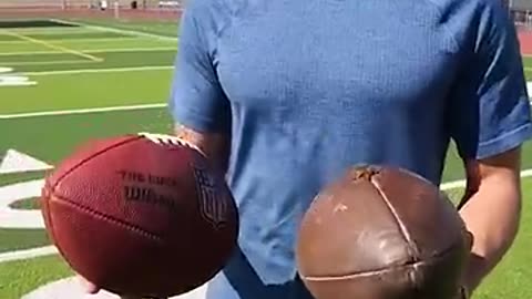 Modern NFL Ball Vs. 1940s NFL Ball!