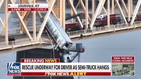 Heroes Rescue Truck Driver From Semitruck Hanging Over Bridge