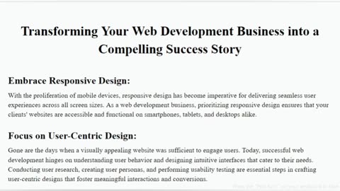 Transform Compelling Web Developing Business