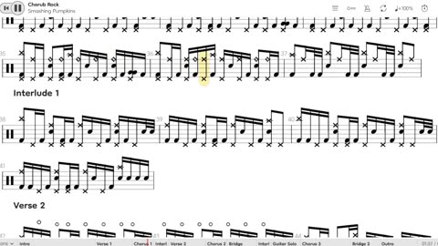 Smashing Pumpkins - Cherub Rock (Drum TAB)