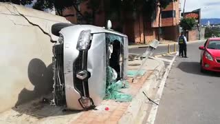 Se registra congestión vehicular en la autopista a Bucaramanga por fuerte accidente