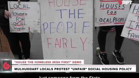 House the People Fairly protest in Dublin at news that there are different lists for social housing