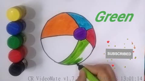 how to colour ball ball colour kaise kare ball colouring video #kids #colouring #ball