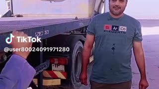 Truck driver in dubai border