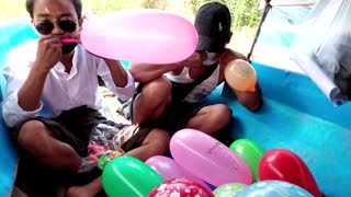 Myanmar protesters send messages via balloons