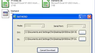 How to load the Sathero SH-500G satellite finder meter