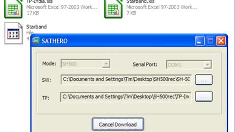 How to load the Sathero SH-500G satellite finder meter