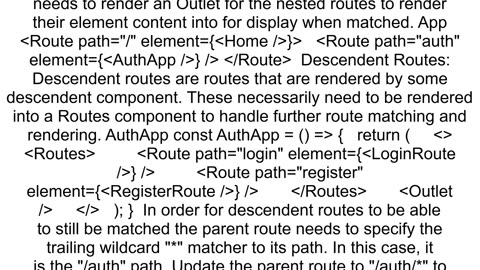 Nested routes do not work react router v6