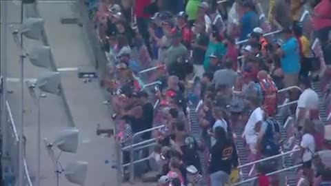 Far-left NBC reporter's attempt at damage control during a 'fuck Joe Biden' chant by NASCAR fans
