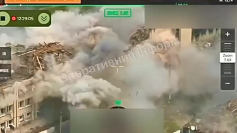 ‼️ The moment of a powerful explosion at the Vovchanska Central Research