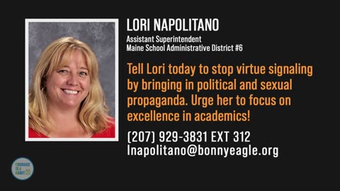 Lori Napolitano Pushing Indoctrination in MSAD 6