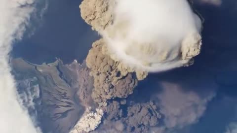 NASA sarychev volcano eruption from the international space station