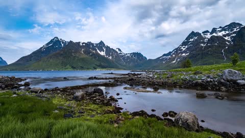 timelapse panorama lofoten is an archipelago in the county