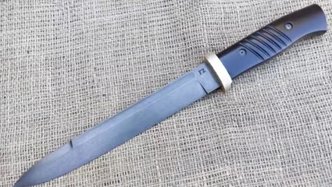 WOOTZ steel from CONSTRUCTION blades . Making BAYONET knife_2