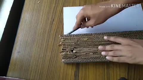 How to make cardboard wall shelf- using cartoon