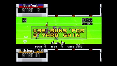 Madden93 (Sega Genesis) Pittsburgh 78 vs New York Part4
