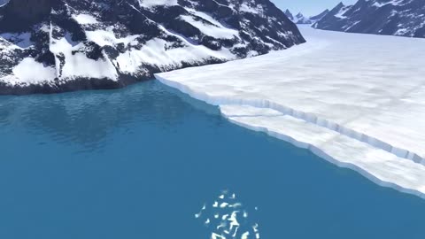 Animation by NASA about how a glacier melts