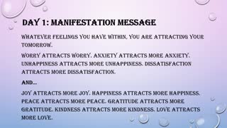 Daily manifestation messages