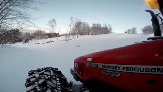Reopening the farm road after a snowstorm!