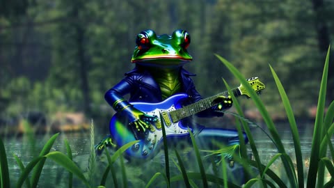 Hot Night in South Carolina Frog Playing Guitar
