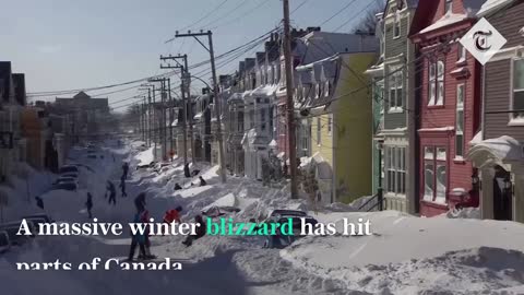 Snow blizzard hits parts of Canada