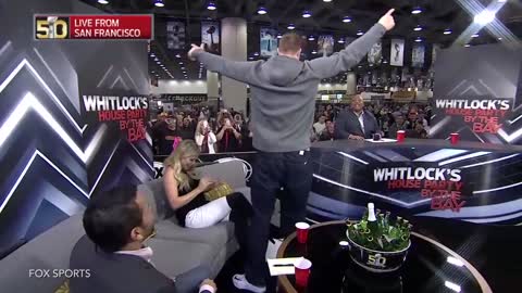 Rob Gronkowski Gives Lap Dance to Fox Sports Anchor Julie Stewart-Binks