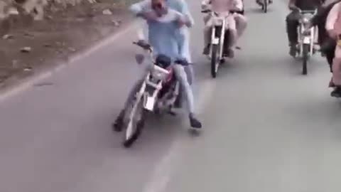 Funny bike stunt