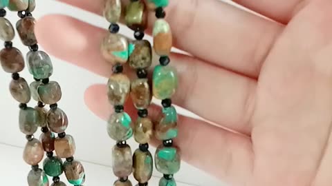 Turquoise and irregular shell pendant necklace free-shape turquoise choker full strand 16inch 02